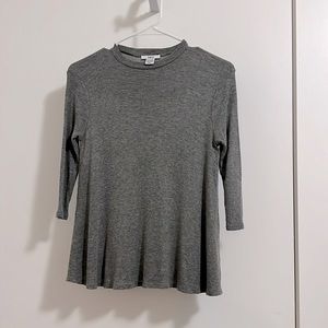 Bar III Women’s Waffle Top Shirt 3/4 Sleeve Size XXS Grey